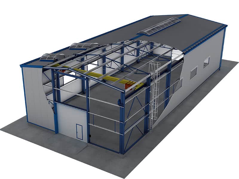 Модульная Prefab сваренная мастерская раздела h стальная с пядью подкрановой балки большой