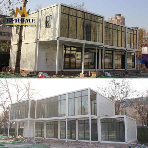 As histórias pré-fabricadas da casa 2 do recipiente do móvel 20FT jejuam a instalação