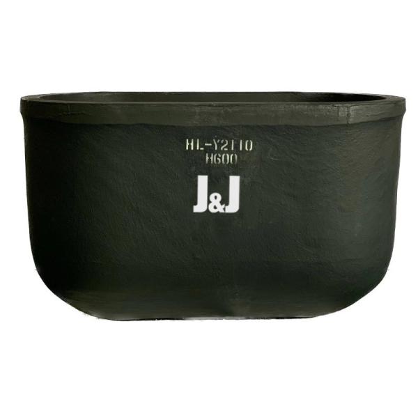 2.21-2.25g/cm3 Oval Crucible Chemical Resistant Graphite Foundry Crucibles