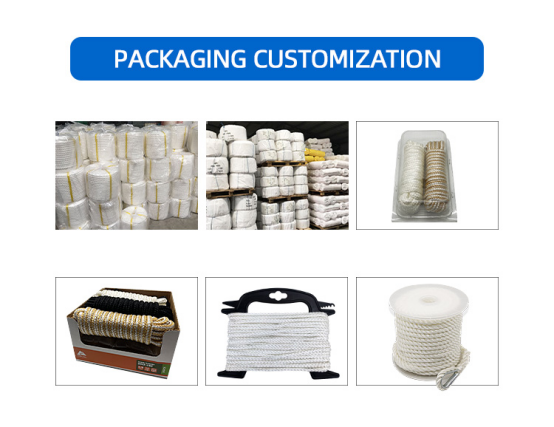 3 Strands Plastic PP Polypropylene Rope Twisted Fishing Net Rope Packaging