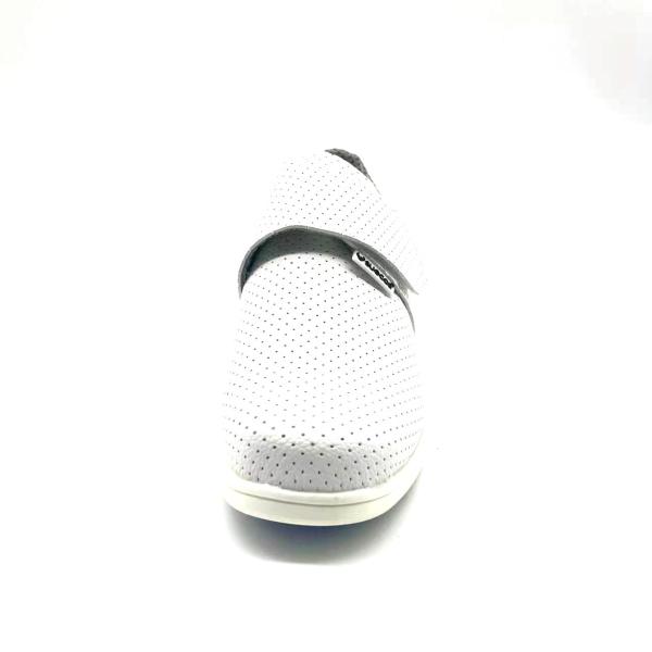 Zapatos de seguridad de enfermeras blancas de acero ligero y transpirable