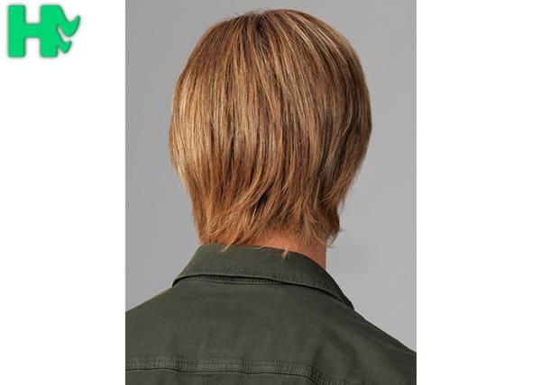 Fashion New Arrival  Mens Hair Pieces Wigs With Side Bang For Young Men Use