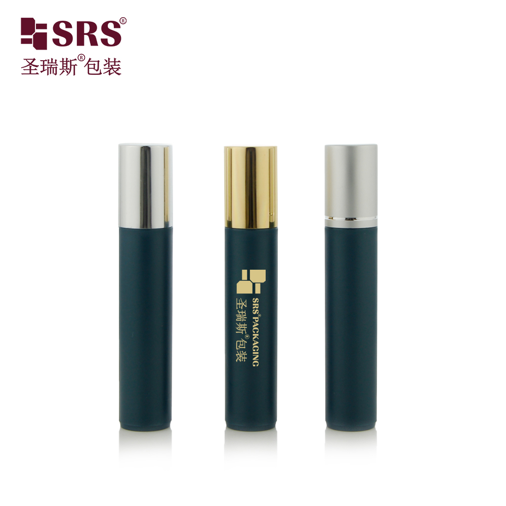 Custom 12 ML Cosmetic Plastic Roller Bottle Metal Steel Ball Aluminum Lid Packaging Container