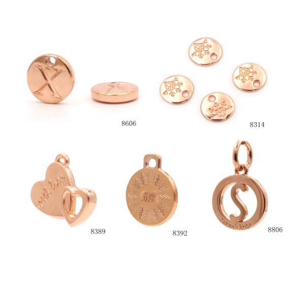 Light Gold Custom Hat Shape Metal Logo With Jump Ring For Keyring Clasp