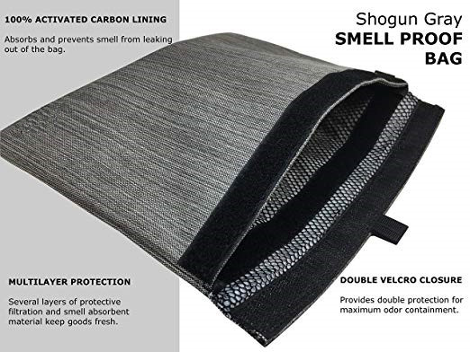 Trendy Gray Carbon Smell Proof Bags Keep Your Goods Safe And Concealed