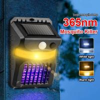 Square-shaped Outdoor Solar LED Wall Light Waterproof Garden Polycarbonate Mosquito Killer Lamp Human Body Induction