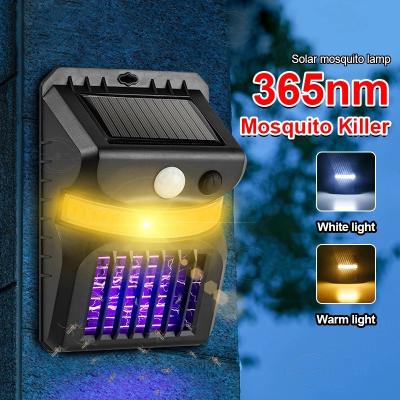 Square-shaped Outdoor Solar LED Wall Light Waterproof Garden Polycarbonate Mosquito Killer Lamp Human Body Induction