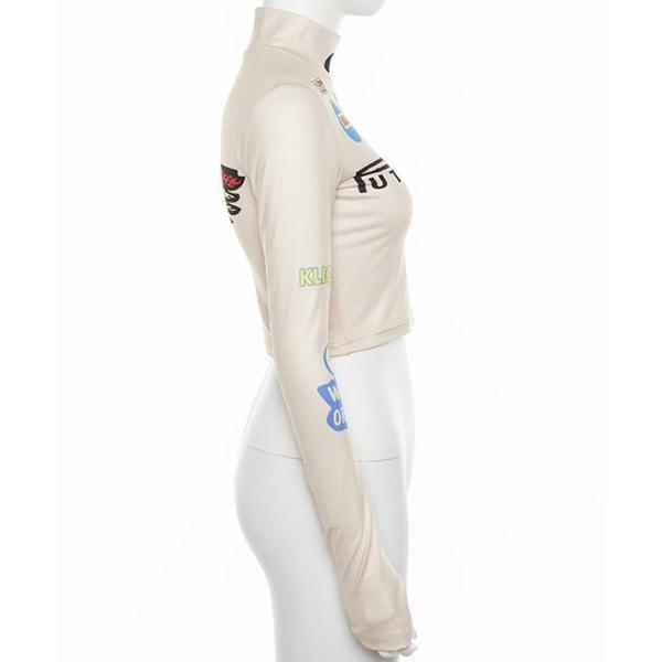 Шеи черепахи женщин одежды OEM верхняя часть урожая печати рукава половинной длинная