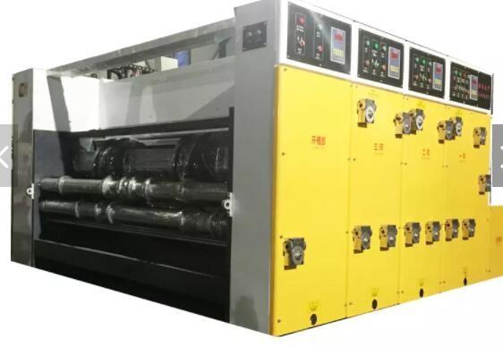 Máquina ondulada automatizada da fabricação da caixa que imprime entalhando cortar