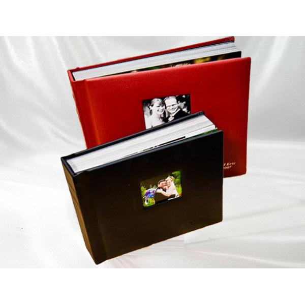 Individual 8*8 inch Leather Cover Flush Mount Album with Cut-off