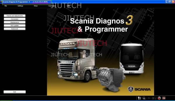 Uso do software diagnóstico do caminhão de Scannia SDP3 em Winxp Systerm