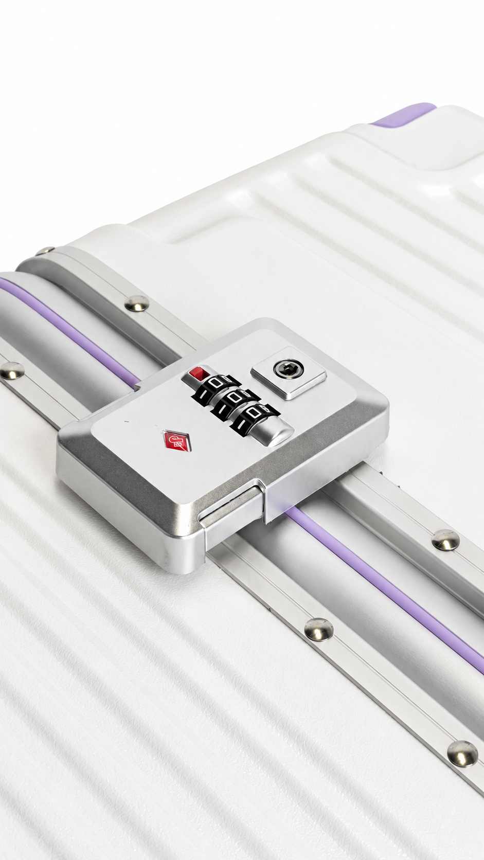 5-Wheel Wide-Handle Crystal Spinner Suitcase