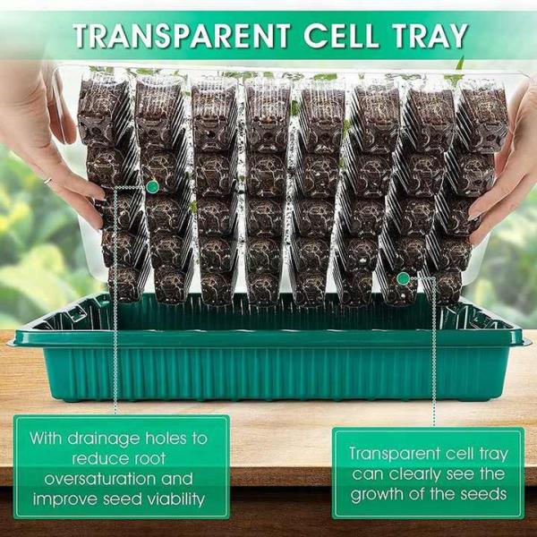40 Cell Seedling Starter Trays For Seed Germination , Garden Supplies Plant Growing Nursery Kits