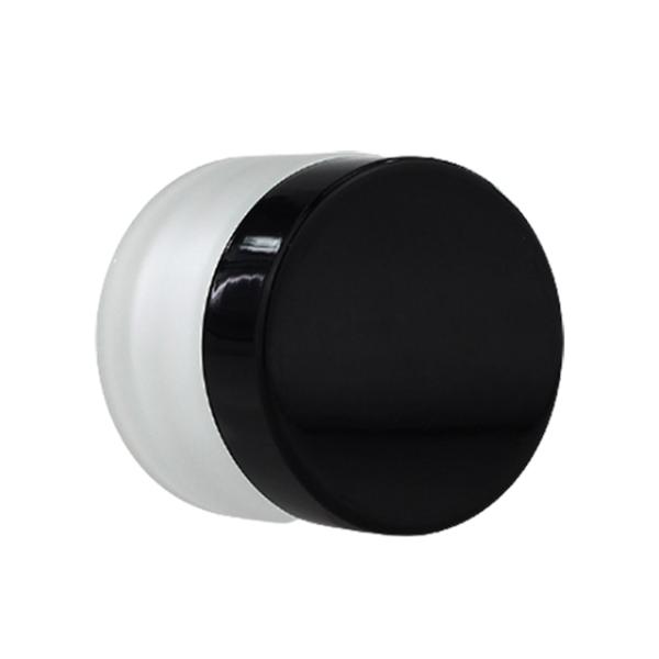 Tarros de cristal de la crema de la ronda 10g 20g 30g helados con el casquillo plástico negro