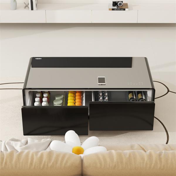Smart Touch Double Door Refrigerator Fridge with Music Player and R600a Refrigerant