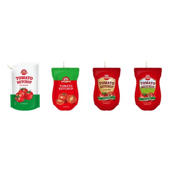 210g Pure Natural Flavor Tomato Ketchup Sachet Manufactured at OEM Factory