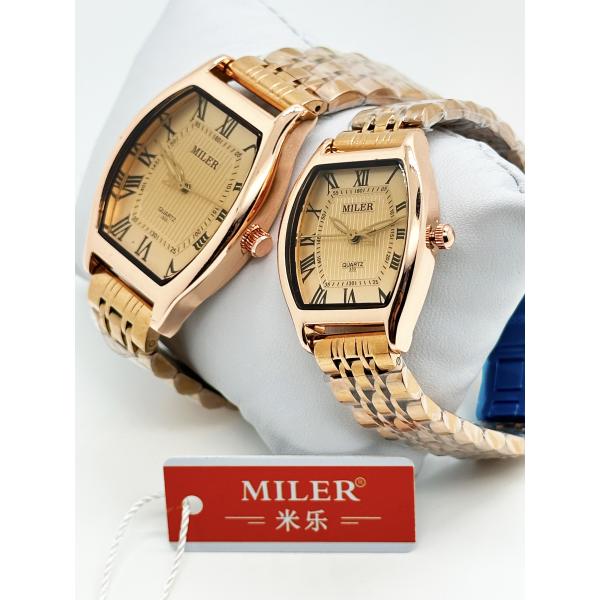 Китайская фабрика Горячий любитель Роскошный бизнес Нержавеющая сталь Золото Классические водонепроницаемые Часы для пар
