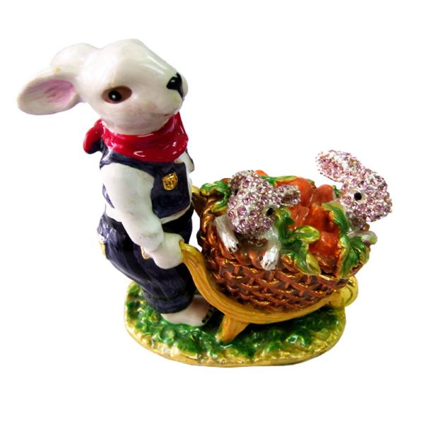 Easter Rabbit Trinket Box Rabbit Trinket Jewelry Box Bejeweled Box Cony Jewelry Trinket Box Easter Bunny Jewelry Box