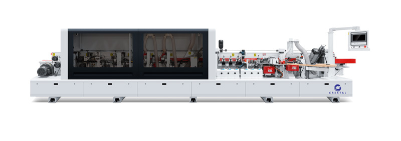 CR-450SKG Bevel Edge Bander with 45° Bevel Sawing and Milling, 27.5KW Total Power, and 13m/min Bevel Feed Speed