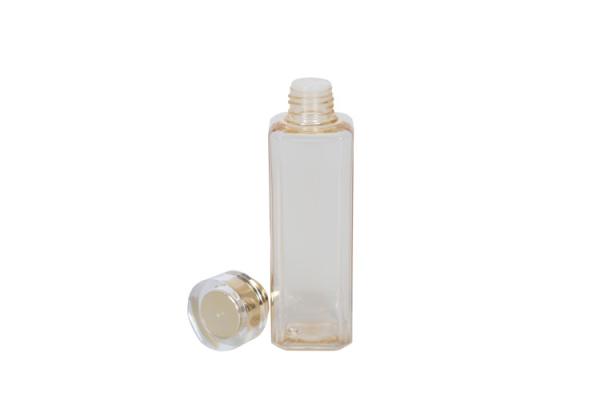 PETG de luxo quadrado 30ml 180ml frasco de tonificante essencial para cuidados com a pele
