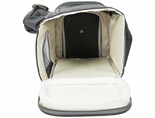 Sturdy Deluxe Pet Travel Carrier Airline Approved Cat Carrier Bag With Mesh Windows