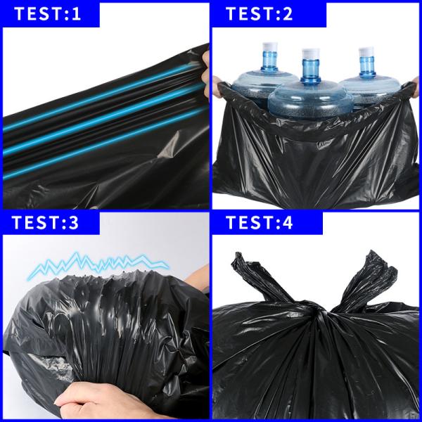 Gravure Printing Plastic Bin Liner Bags , Trash Garbage Bags Recyclable
