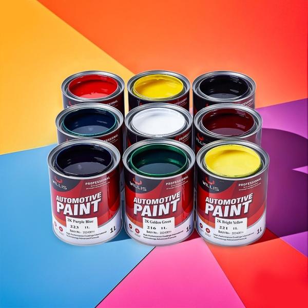 Customized 1K 2K Solid Color Acrylic Resin Liquid Car Repair Paint Good Price Automotive Spray Coating Auto Base Paint