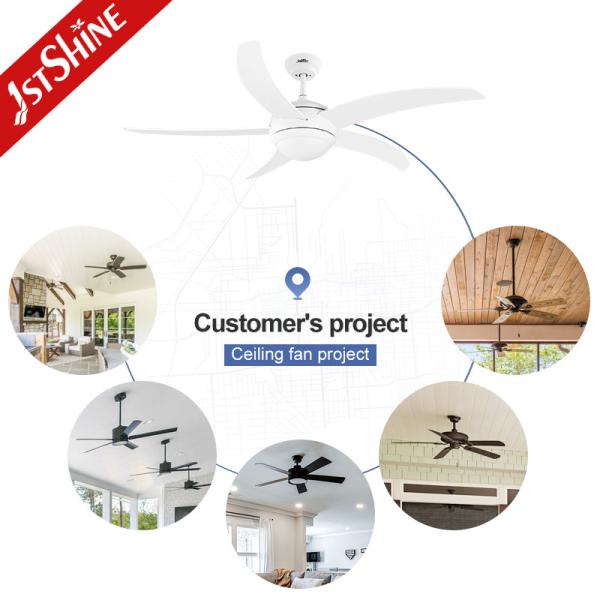 1stshine 52 Inch 5 MDF Blade Decorative Ceiling Fan with Remote Control and Light