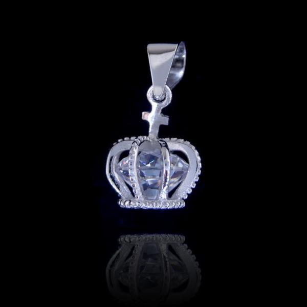 USA Angel Design Zirconia Hollow Light 925 Silver Pendants For Lady / Girls