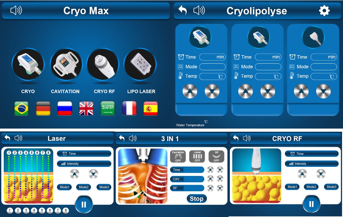 Cryo уменьшая машину для мышцы строения потери жирной и переформовать тело уменьшая машину