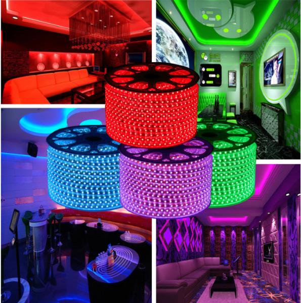 fita do diodo emissor de luz da tira 220V 240V 110V 230V 6W/M Waterproof da luz do diodo emissor de luz da C.A. de 1500lm SMD5050