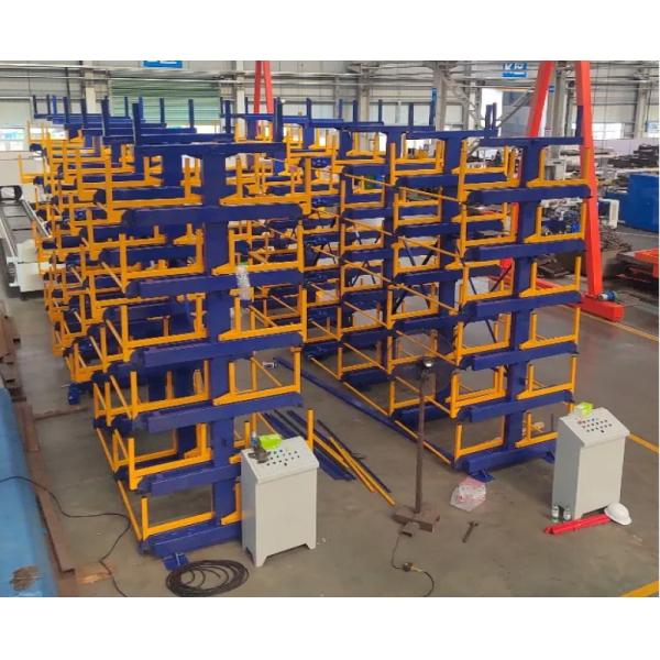 B52: Long Material Storage Roll out Cantilever Rack Bar Stock & Pipe Roll out Cantilever Rack