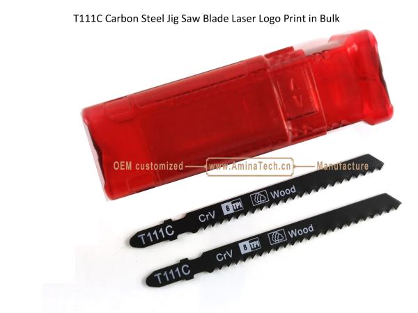 T111C Carbon Steel Jig Saw Blade Laser Logo Print in Bulk size:100mmx8x8T, Cutting Woods,Reciprocating Saw Blade