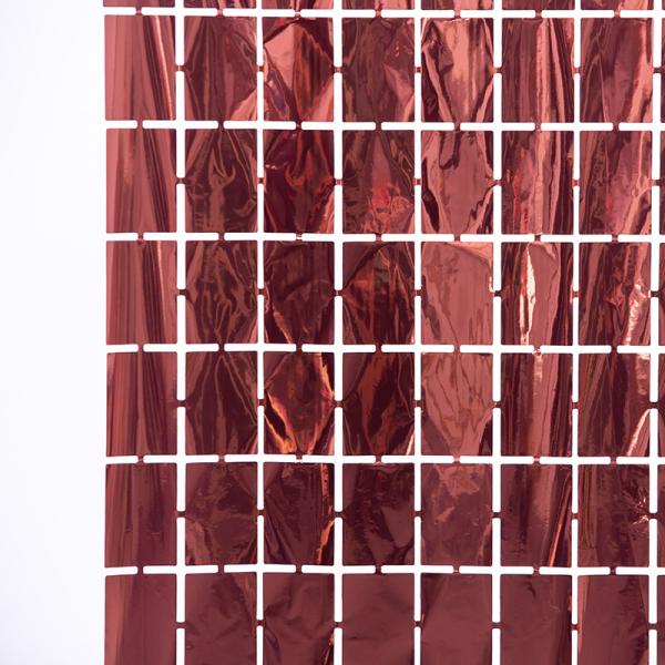 Waterproof Foil Grid Party Dressing Square Foil Backdrop For Living Room Decoration