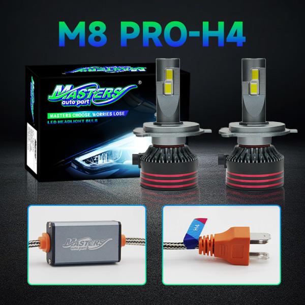 Masters M8pro 130W 13000 lumens 6500K refroidisseur blanc H1 H7 H11 phares ampoules