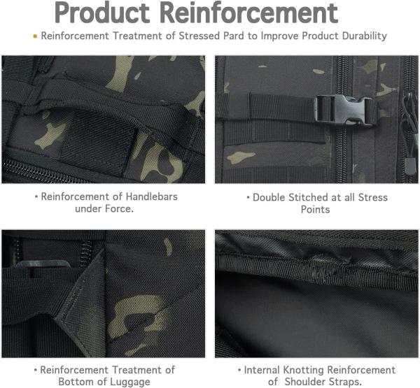 Military Backpack, Tactical, Large Molle Assault Pack Military Tactical Army Camping Hiking Trekking