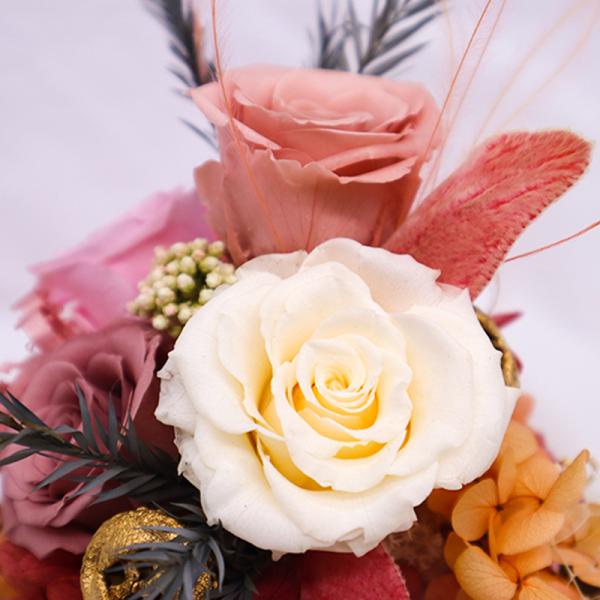 Customized Everlasting Rose In Glass , Valentine'S Day Preserved Roses In Glass