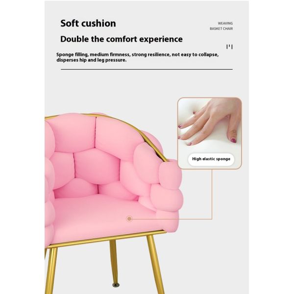 Modern Minimalist Style Single Dressing Lounge Chair for Living Room and Bedroom Accent Furniture Sofa