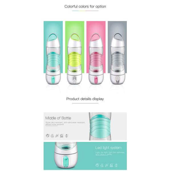 DIDI LED Drink humidifier Bottle multifunction led smart water bottle with spray