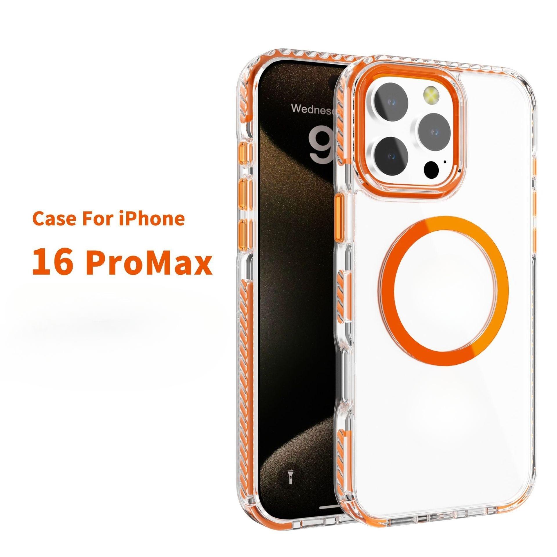 Transparent Clear Shockproof Mobile Phone Case for iPhone 16 Pro Max Luxury Bulk Wholesale Camera Protector for Laudtec Myc8201