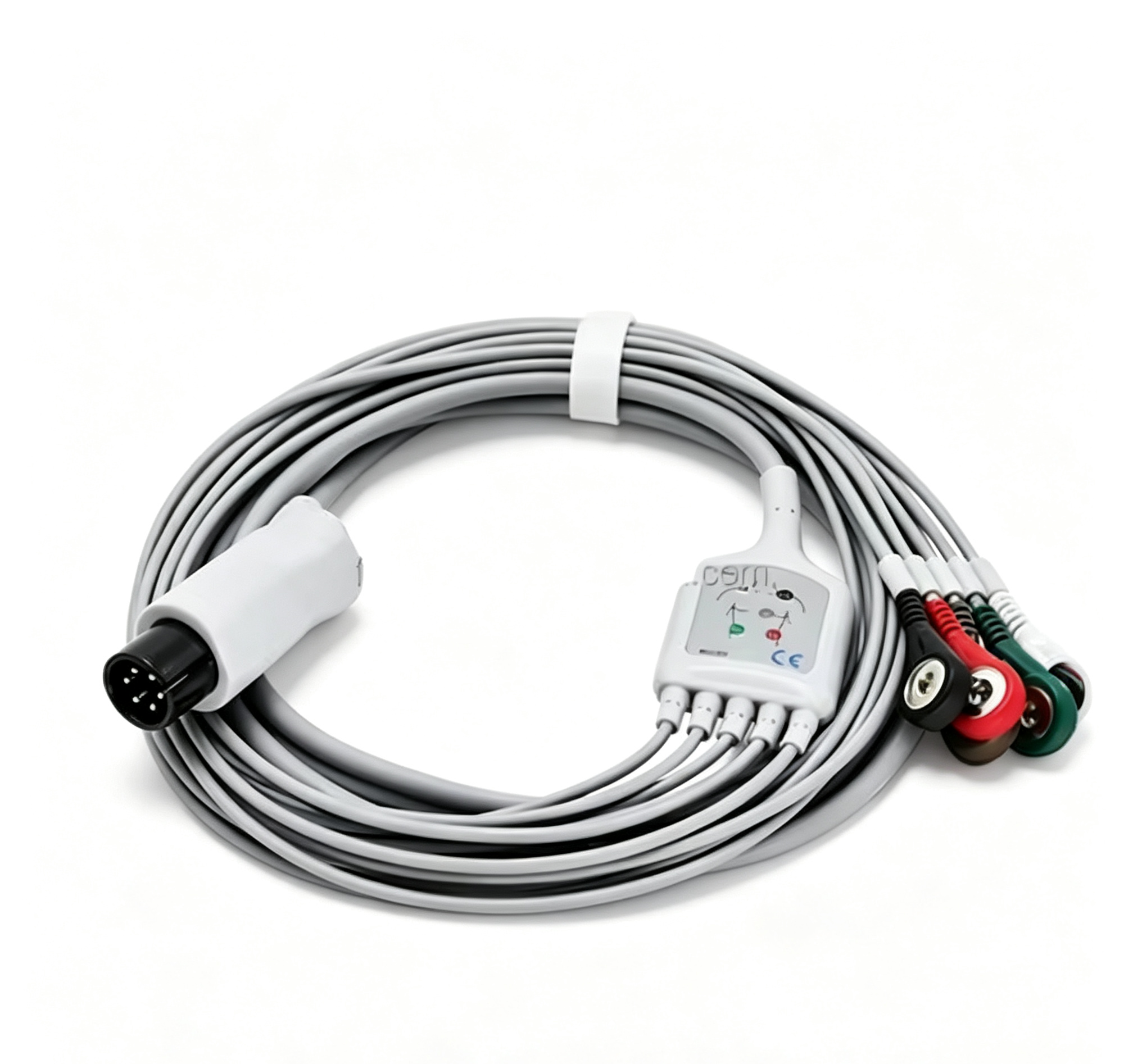 6 Pin ECG Cables And Leadwires AHA Snap ECG Cable CE Certified