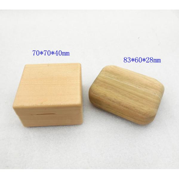 Small jewelry natural unfinished plain hinged DIY blank wooden box