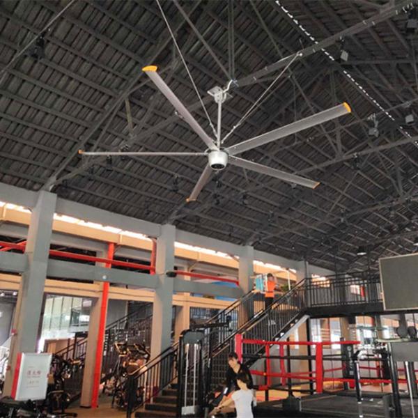 2.4m Industrial Giant Ceiling Fan 8 Ft Restaurant Ceiling Fans With Aluminum Alloy Blades