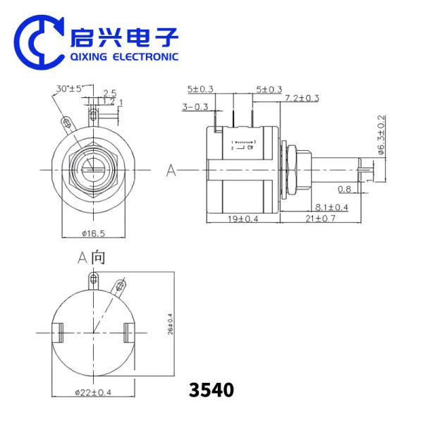 3540 Multi Turn Wirewound Precision Potentiometer 3540S-1-103L 10K Ohm 2w 10 Turn
