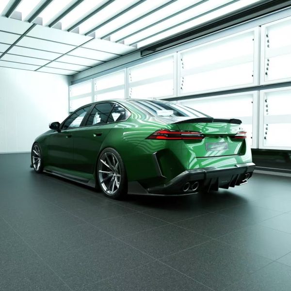 For BMW M5 G90 Carbon Fiber Body Kit M5 G90 RZ-style Carbon Fiber Front Lip Diffuser Spoiler