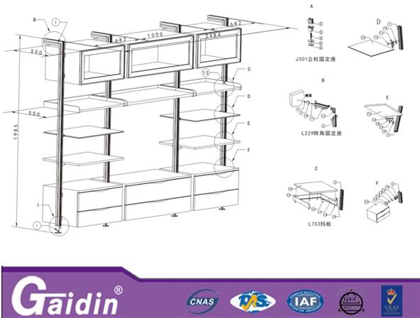 Household save spacing aluminium storage shelving systems wardrobe fittings walk in wardrobes closets