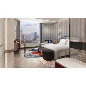 Muebles de hotel moderno elegante dormitorio paquetes de suite Venner acabado personalizado