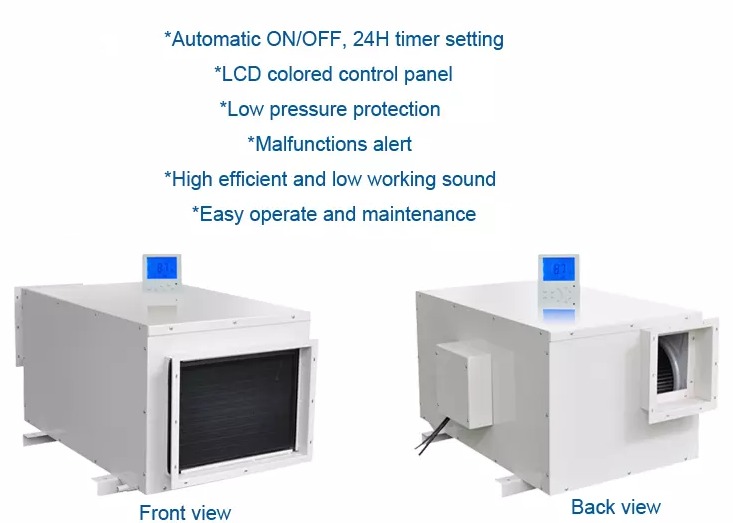 26L/D Ceiling Mount Dehumidifier Hot Sale Machine Air Dehumidifier for Commercial