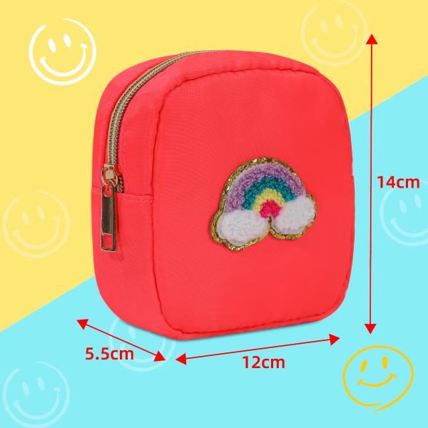 24 Colors Zipper Waterproof Toiletry Bag Large Make-up Bags for Travel in Nylon Pouch