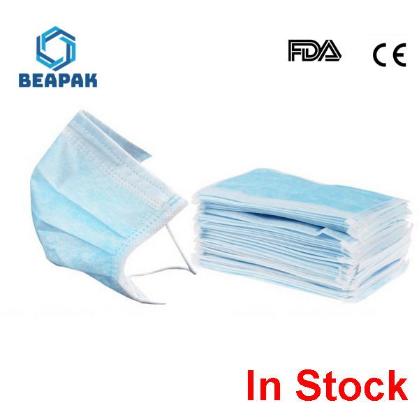 Protective Facial 3 Ply Surgical Mask , Face Mask Earloop 3 Ply  Soft Fabric